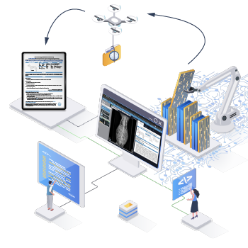 graphic suggesting how the system is trained. 